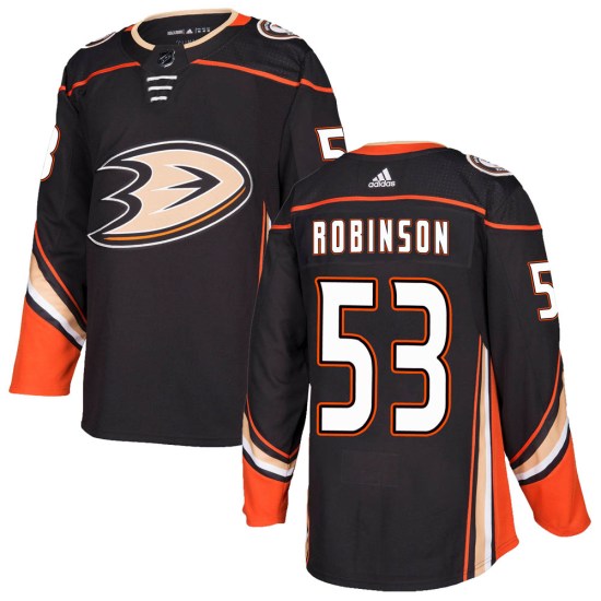 Buddy Robinson Anaheim Ducks Youth Authentic Home Adidas Jersey - Black