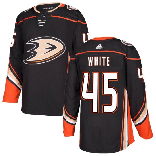 Colton White Anaheim Ducks Youth Authentic Black Home Adidas Jersey - White