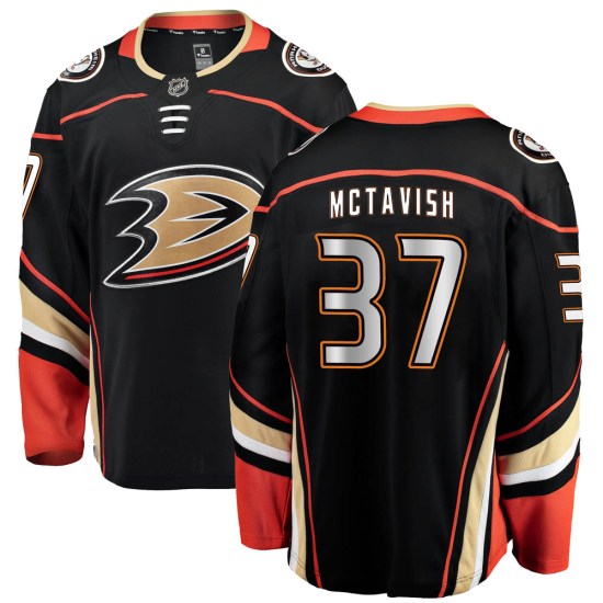 Mason McTavish Anaheim Ducks Breakaway Home Fanatics Branded Jersey - Black
