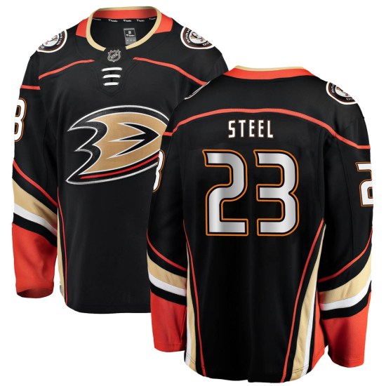 Sam Steel Anaheim Ducks Breakaway Home Fanatics Branded Jersey - Black