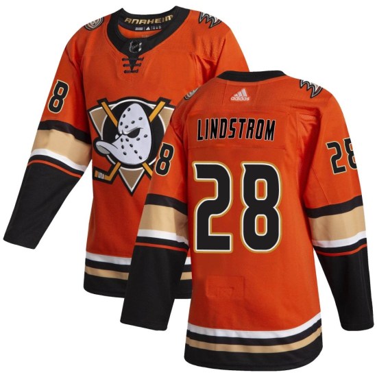 Gustav Lindstrom Anaheim Ducks Authentic Alternate Adidas Jersey - Orange