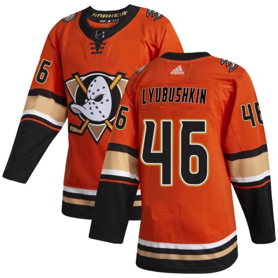 Ilya Lyubushkin Anaheim Ducks Authentic Alternate Adidas Jersey - Orange