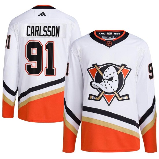 Leo Carlsson Anaheim Ducks Youth Authentic Reverse Retro 2.0 Adidas Jersey - White