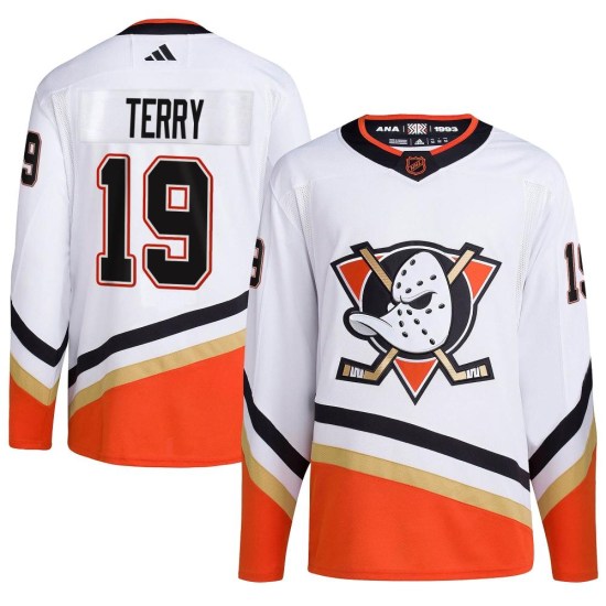 Troy Terry Anaheim Ducks Youth Authentic Reverse Retro 2.0 Adidas Jersey - White