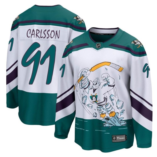 Leo Carlsson Anaheim Ducks Youth Breakaway 2020/21 Special Edition Fanatics Branded Jersey - White