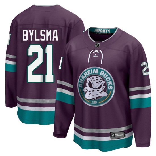 Dan Bylsma Anaheim Ducks Youth Premier 30th Anniversary Breakaway Fanatics Branded Jersey - Purple