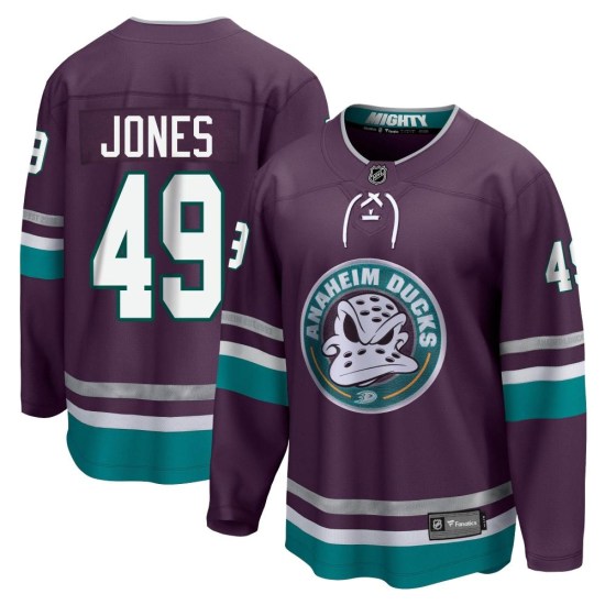 Max Jones Anaheim Ducks Youth Premier 30th Anniversary Breakaway Fanatics Branded Jersey - Purple