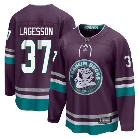 William Lagesson Anaheim Ducks Youth Premier 30th Anniversary Breakaway Fanatics Branded Jersey - Purple