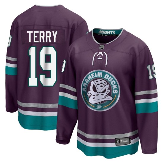 Troy Terry Anaheim Ducks Youth Premier 30th Anniversary Breakaway Fanatics Branded Jersey - Purple