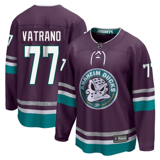Frank Vatrano Anaheim Ducks Youth Premier 30th Anniversary Breakaway Fanatics Branded Jersey - Purple