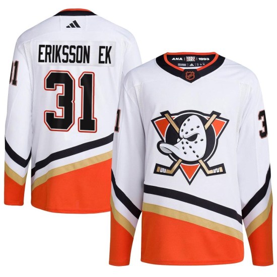 Olle Eriksson Ek Anaheim Ducks Authentic Reverse Retro 2.0 Adidas Jersey - White