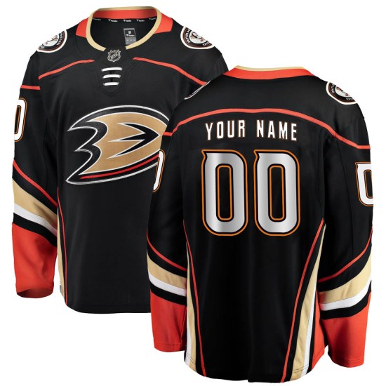 Custom Anaheim Ducks Youth Breakaway Home Fanatics Branded Jersey - Black