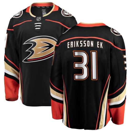 Olle Eriksson Ek Anaheim Ducks Youth Breakaway Home Fanatics Branded Jersey - Black