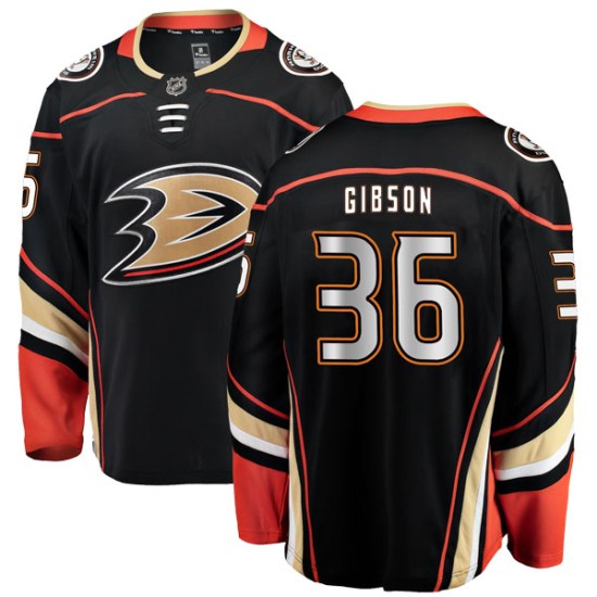 John Gibson Anaheim Ducks Youth Authentic Home Fanatics Branded Jersey - Black