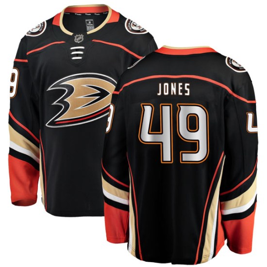 Max Jones Anaheim Ducks Youth Breakaway Home Fanatics Branded Jersey - Black