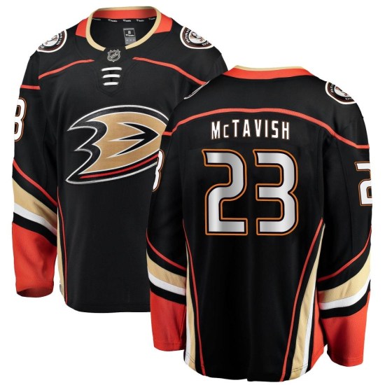 Mason McTavish Anaheim Ducks Youth Breakaway Home Fanatics Branded Jersey - Black