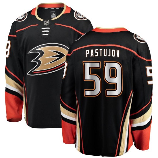 Sasha Pastujov Anaheim Ducks Youth Breakaway Home Fanatics Branded Jersey - Black