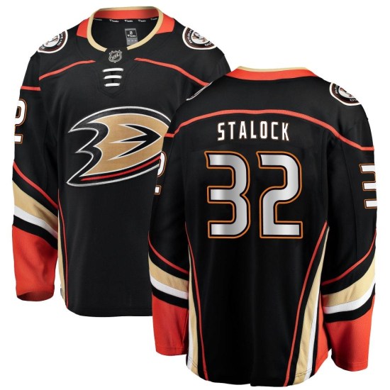 Alex Stalock Anaheim Ducks Youth Breakaway Home Fanatics Branded Jersey - Black