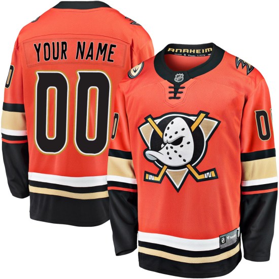 Custom Anaheim Ducks Youth Premier Custom Breakaway 2019/20 Alternate Fanatics Branded Jersey - Orange