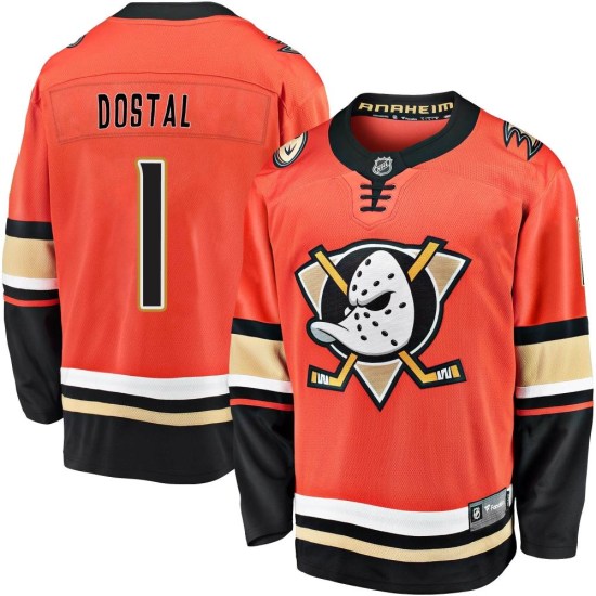 Lukas Dostal Anaheim Ducks Youth Premier Breakaway 2019/20 Alternate Fanatics Branded Jersey - Orange
