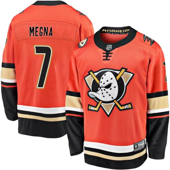 Jayson Megna Anaheim Ducks Youth Premier Breakaway 2019/20 Alternate Fanatics Branded Jersey - Orange