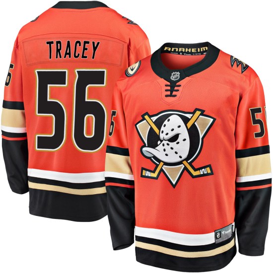 Brayden Tracey Anaheim Ducks Youth Premier Breakaway 2019/20 Alternate Fanatics Branded Jersey - Orange