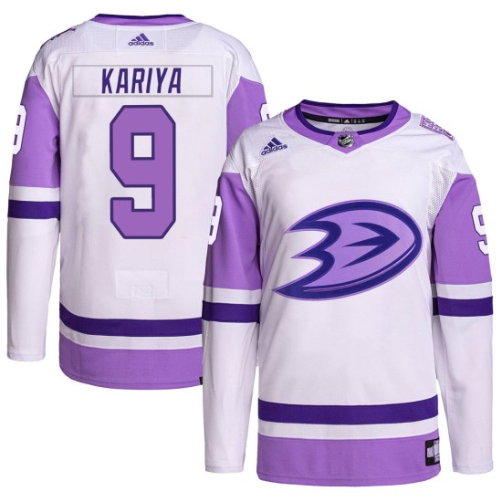 Paul Kariya Anaheim Ducks Youth Authentic Hockey Fights Cancer Primegreen Adidas Jersey - White/Purple