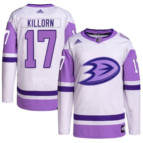 Alex Killorn Anaheim Ducks Youth Authentic Hockey Fights Cancer Primegreen Adidas Jersey - White/Purple