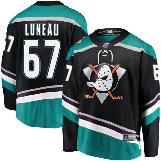Tristan Luneau Anaheim Ducks Youth Breakaway Alternate Fanatics Branded Jersey - Black