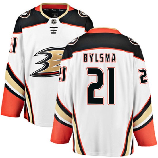 Dan Bylsma Anaheim Ducks Youth Authentic Away Fanatics Branded Jersey - White