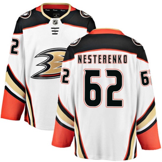 Nikita Nesterenko Anaheim Ducks Youth Breakaway Away Fanatics Branded Jersey - White