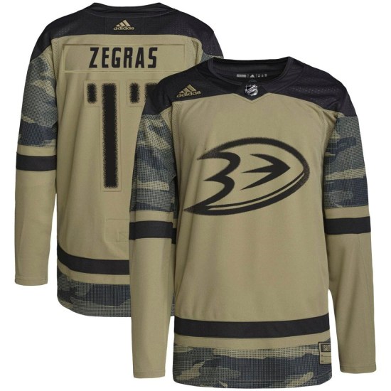 Trevor Zegras Anaheim Ducks Authentic Military Appreciation Practice Adidas Jersey - Camo