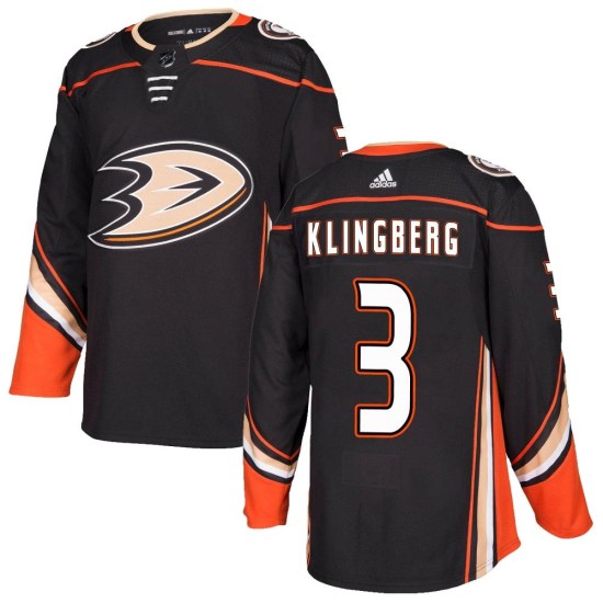John Klingberg Anaheim Ducks Authentic Home Adidas Jersey - Black