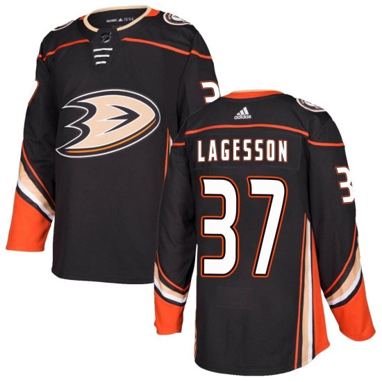 William Lagesson Anaheim Ducks Authentic Home Adidas Jersey - Black