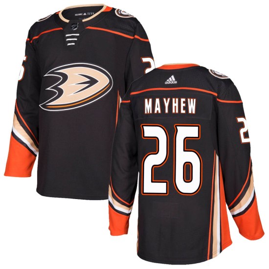 Gerry Mayhew Anaheim Ducks Authentic Home Adidas Jersey - Black