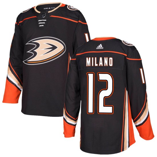 Sonny Milano Anaheim Ducks Authentic Home Adidas Jersey - Black