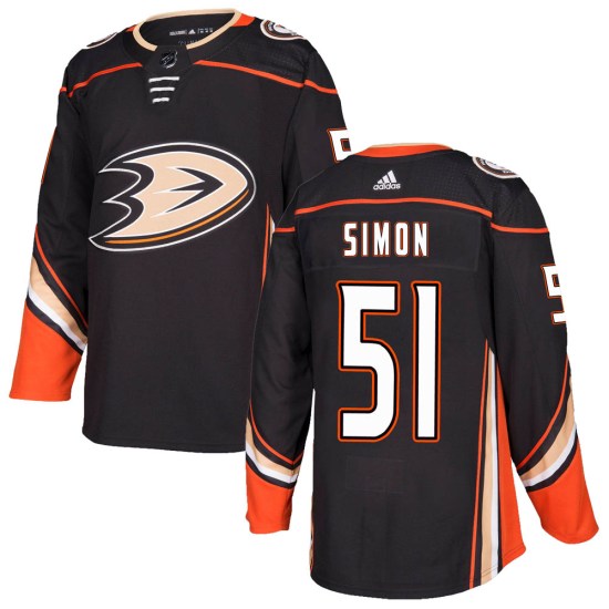 Dominik Simon Anaheim Ducks Authentic Home Adidas Jersey - Black