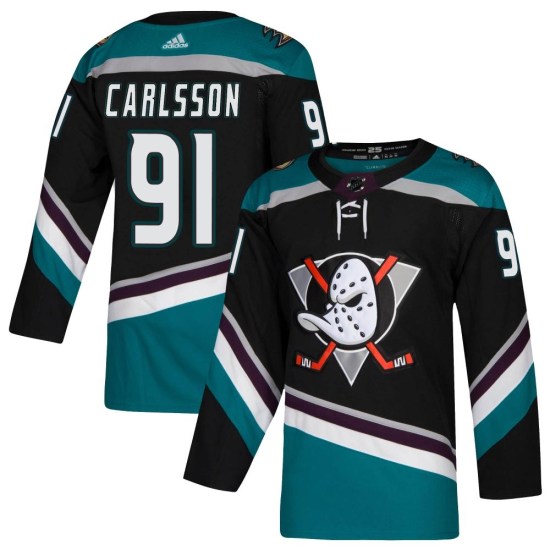 Leo Carlsson Anaheim Ducks Authentic Teal Alternate Adidas Jersey - Black