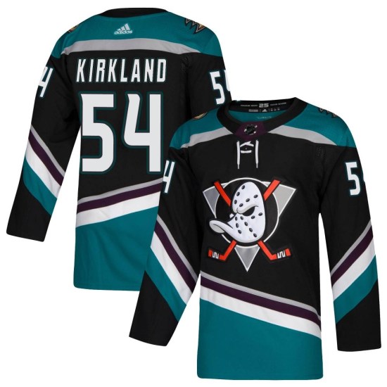 Justin Kirkland Anaheim Ducks Authentic Teal Alternate Adidas Jersey - Black