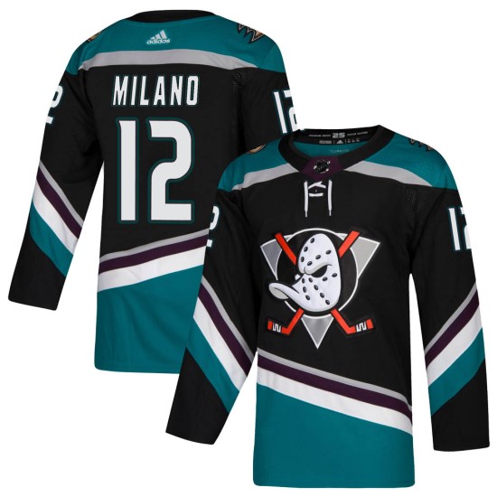 Sonny Milano Anaheim Ducks Authentic Teal Alternate Adidas Jersey - Black