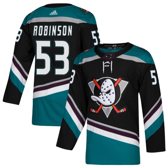 Buddy Robinson Anaheim Ducks Authentic Teal Alternate Adidas Jersey - Black