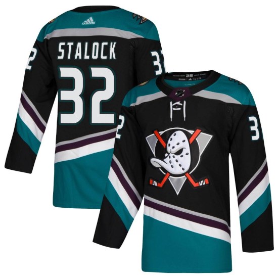 Alex Stalock Anaheim Ducks Authentic Teal Alternate Adidas Jersey - Black