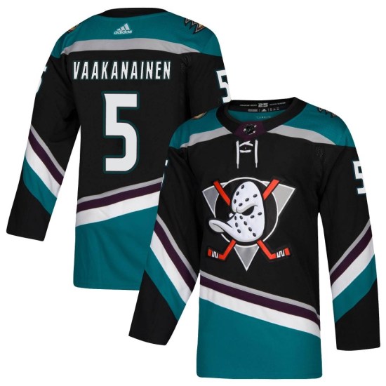Urho Vaakanainen Anaheim Ducks Youth Authentic Teal Alternate Adidas Jersey - Black