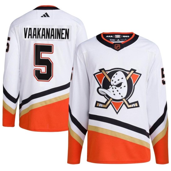 Urho Vaakanainen Anaheim Ducks Youth Authentic Reverse Retro 2.0 Adidas Jersey - White